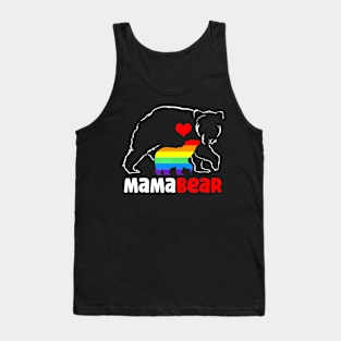 Mama Bear Proud Mom Rainbow Flag Lgbt Pride Mothers Day Tank Top